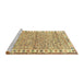 Sideview of Machine Washable Abstract Chrome Gold Yellow Rug, wshabs3848