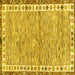 Square Abstract Yellow Modern Rug, abs3848yw