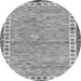 Round Abstract Gray Modern Rug, abs3848gry