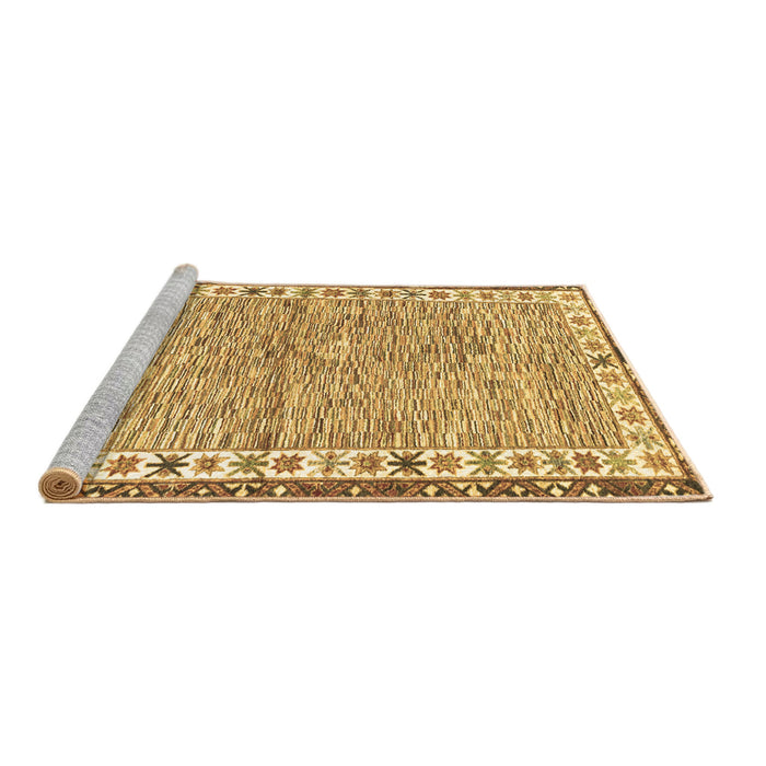 Sideview of Machine Washable Abstract Brown Modern Rug, wshabs3848brn