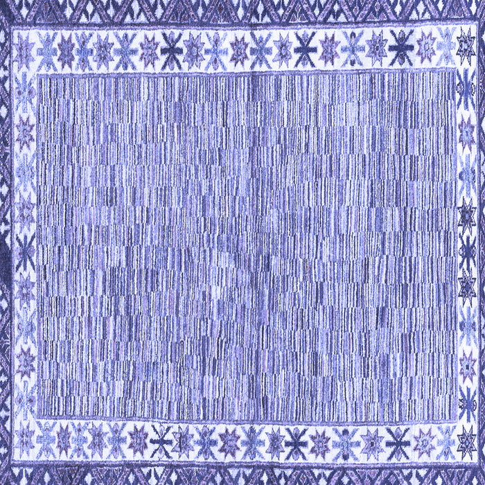 Square Abstract Blue Modern Rug, abs3848blu