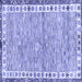 Square Abstract Blue Modern Rug, abs3848blu