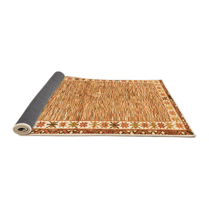 Sideview of Abstract Orange Modern Rug, abs3848org
