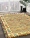 Abstract Chrome Gold Yellow Modern Rug in Family Room, abs3848