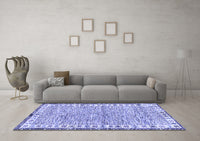 Machine Washable Abstract Blue Modern Rug, wshabs3848blu