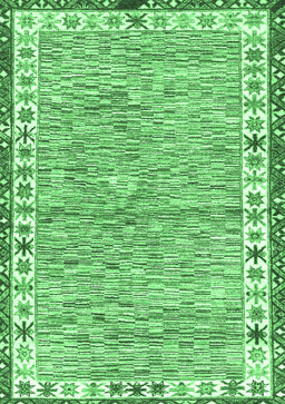 Abstract Emerald Green Modern Rug, abs3848emgrn