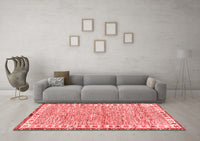 Machine Washable Abstract Red Modern Rug, wshabs3848red