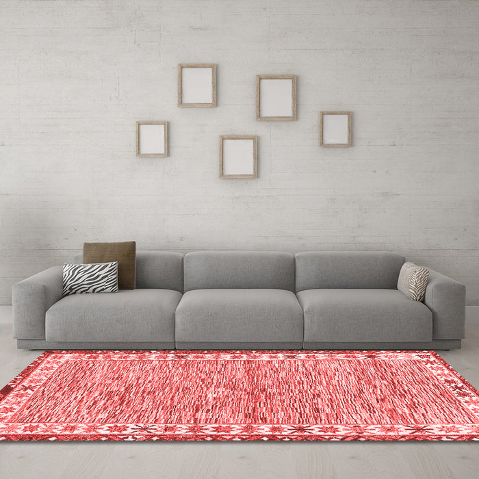 Modern Red Washable Rugs
