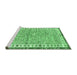 Sideview of Machine Washable Abstract Emerald Green Modern Area Rugs, wshabs3848emgrn