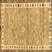 Square Abstract Brown Modern Rug, abs3848brn