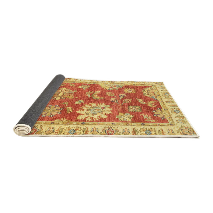 Sideview of Abstract Orange Red Oriental Rug, abs3849
