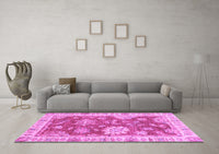 Machine Washable Oriental Purple Modern Rug, wshabs3849pur