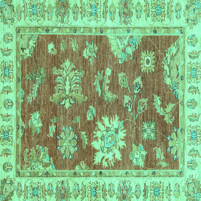 Square Oriental Turquoise Modern Rug, abs3849turq