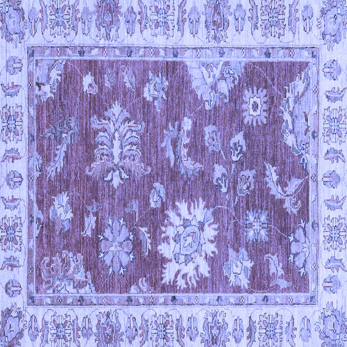 Square Machine Washable Oriental Blue Modern Rug, wshabs3849blu