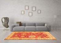 Machine Washable Oriental Orange Modern Rug, wshabs3849org