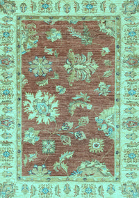 Oriental Light Blue Modern Rug, abs3849lblu