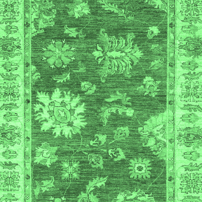Machine Washable Oriental Emerald Green Modern Area Rugs, wshabs3849emgrn