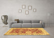 Machine Washable Oriental Brown Modern Rug in a Living Room,, wshabs3849brn