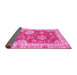 Sideview of Oriental Pink Modern Rug, abs3849pnk