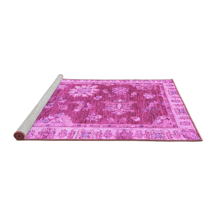 Sideview of Machine Washable Oriental Purple Modern Area Rugs, wshabs3849pur