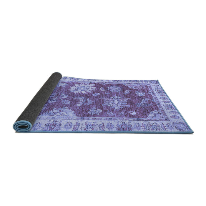 Sideview of Oriental Blue Modern Rug, abs3849blu