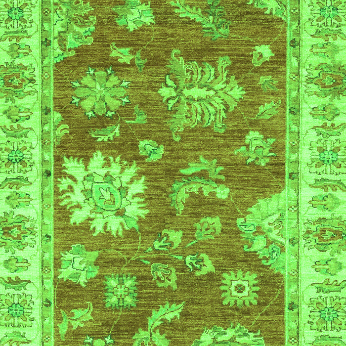 Machine Washable Oriental Green Modern Area Rugs, wshabs3849grn