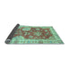 Sideview of Oriental Light Blue Modern Rug, abs3849lblu