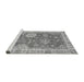 Sideview of Machine Washable Oriental Gray Modern Rug, wshabs3849gry