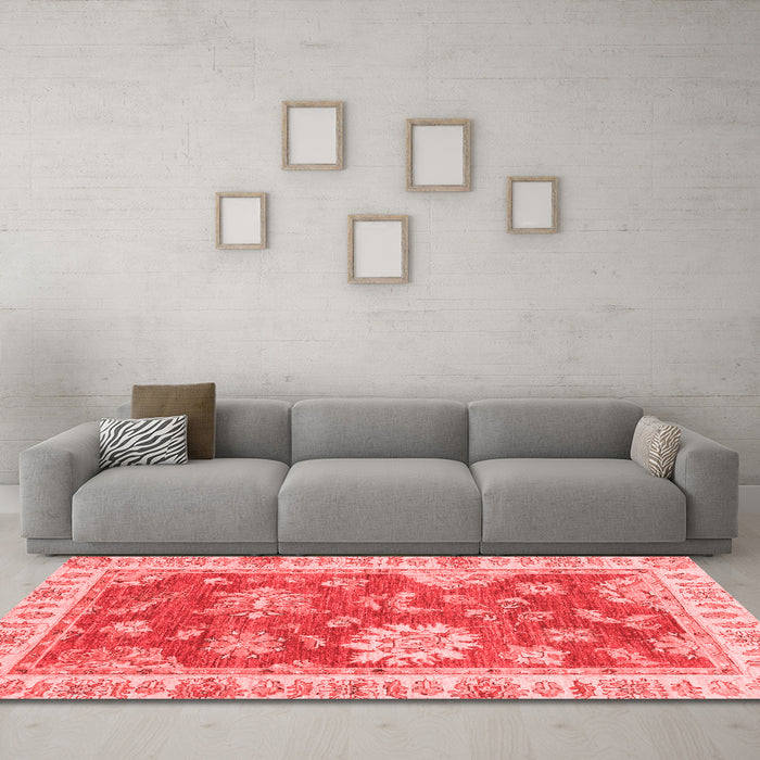 Modern Red Washable Rugs