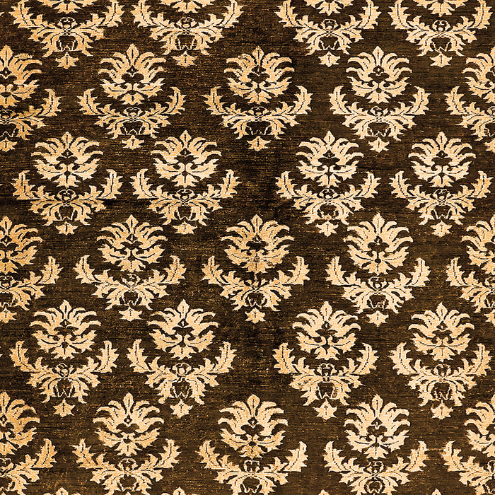 Square Abstract Orange Modern Rug, abs384org