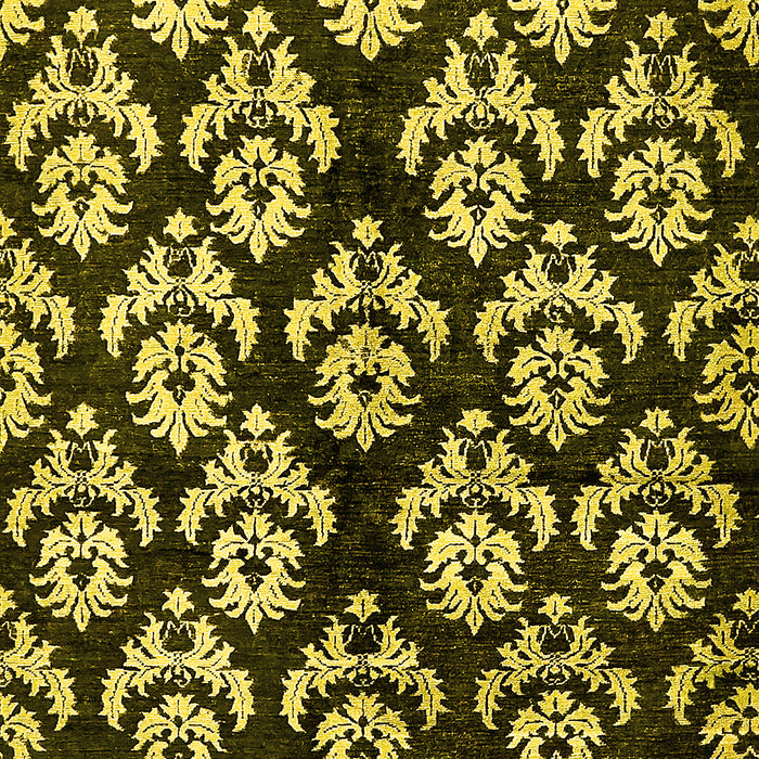 Machine Washable Abstract Yellow Modern Rug, wshabs384yw