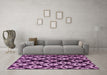 Machine Washable Abstract Pink Modern Rug in a Living Room, wshabs384pnk