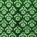 Square Machine Washable Abstract Green Modern Area Rugs, wshabs384grn