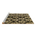 Sideview of Machine Washable Abstract Brown Modern Rug, wshabs384brn