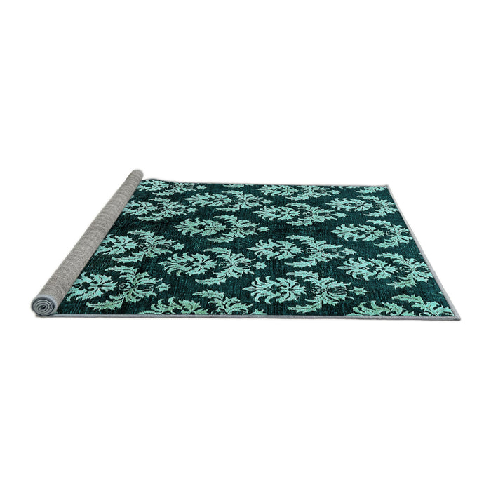 Sideview of Machine Washable Abstract Light Blue Modern Rug, wshabs384lblu