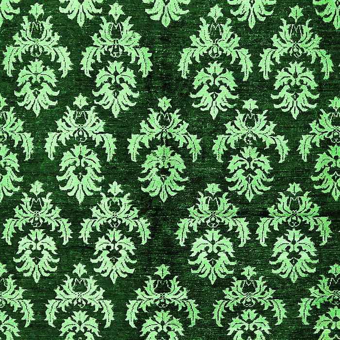 Machine Washable Abstract Green Modern Area Rugs, wshabs384grn