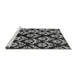 Sideview of Machine Washable Abstract Gray Modern Rug, wshabs384gry