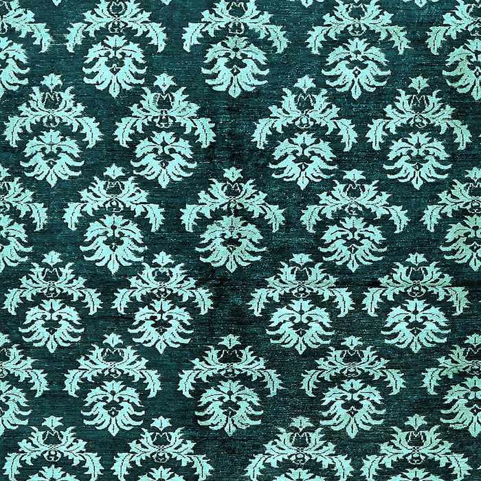 Square Machine Washable Abstract Light Blue Modern Rug, wshabs384lblu