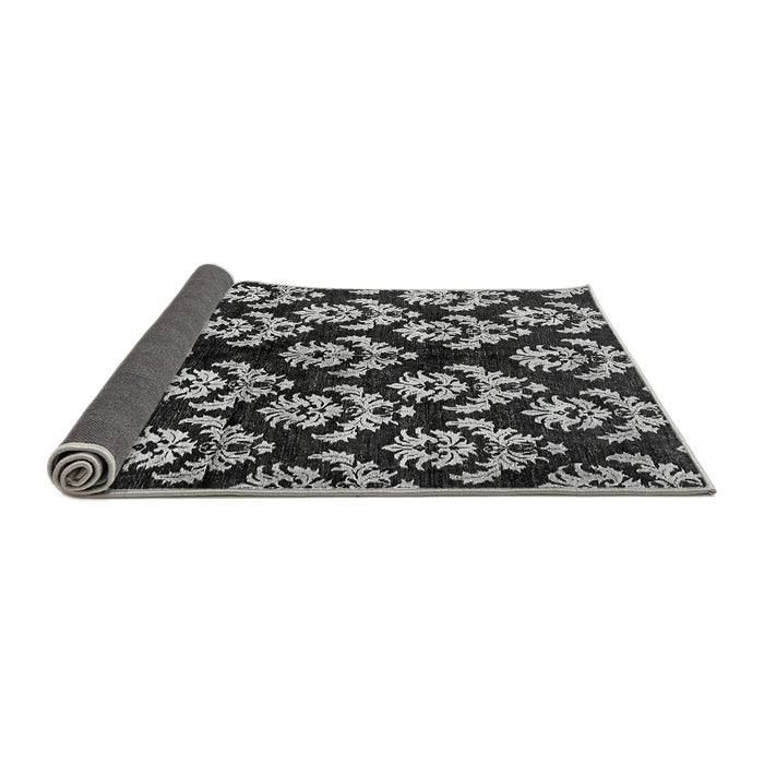 Sideview of Abstract Gray Modern Rug, abs384gry