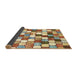 Sideview of Abstract Brown Gold Modern Rug, abs385