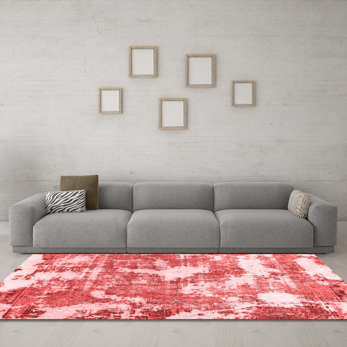 Modern Red Washable Rugs