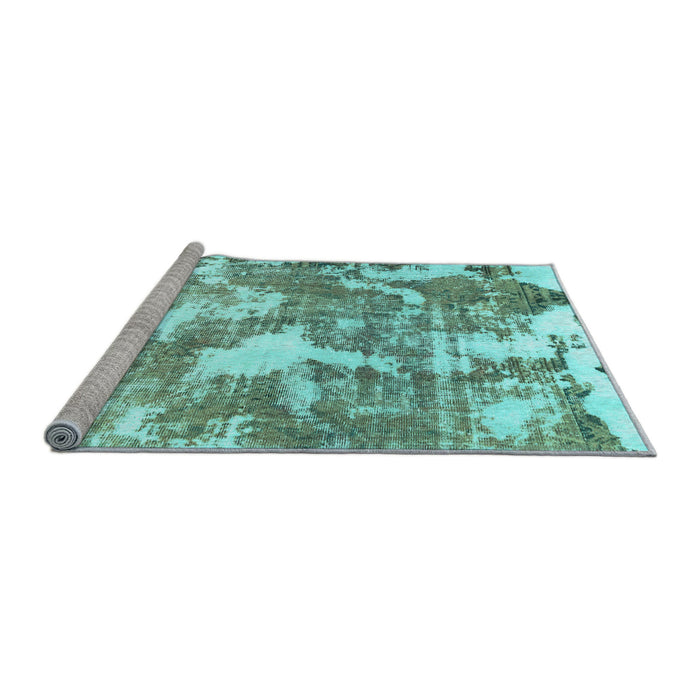 Sideview of Machine Washable Abstract Light Blue Modern Rug, wshabs3850lblu