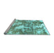 Sideview of Machine Washable Abstract Light Blue Modern Rug, wshabs3850lblu