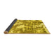 Sideview of Abstract Yellow Modern Rug, abs3850yw