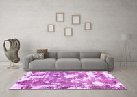 Machine Washable Abstract Purple Modern Rug, wshabs3850pur