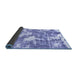 Sideview of Abstract Blue Modern Rug, abs3850blu