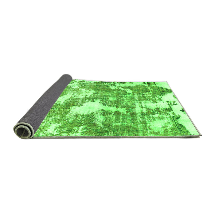 Sideview of Abstract Green Modern Rug, abs3850grn