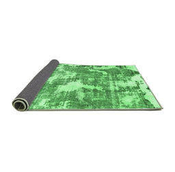 Sideview of Abstract Emerald Green Modern Rug, abs3850emgrn