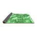 Sideview of Abstract Emerald Green Modern Rug, abs3850emgrn