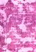 Machine Washable Abstract Pink Modern Rug, wshabs3850pnk